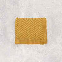 Washed Chevron Organic Cotton Knit Throw Blanket