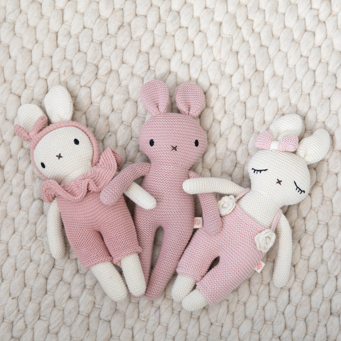 Bunny Bow Toy - Pink