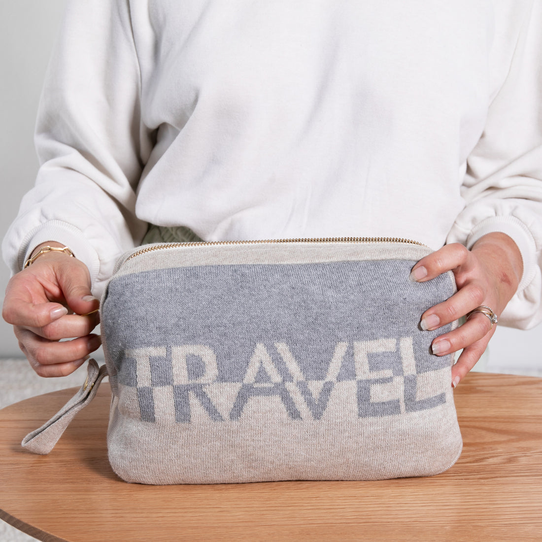 Dual Travel Organic Cotton Travel Blanket and Eye Mask Set