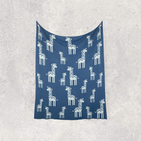 Giraffe Organic Cotton Baby Blanket and Burp Cloth Set