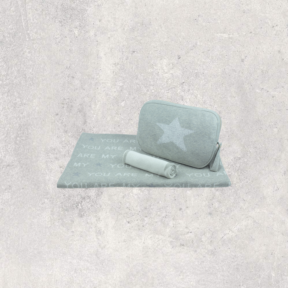 You Are My Star Organic Cotton Baby Blanket and Burp Cloth Set