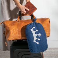 Queen Bee Organic Cotton Travel Blanket and Eye Mask Set