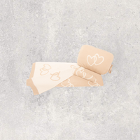 Twin Hearts Organic Cotton Baby Blanket and Burp Cloth Set