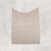 You Are My Sunshine Organic Cotton Baby Blanket and Burp Cloth Set
