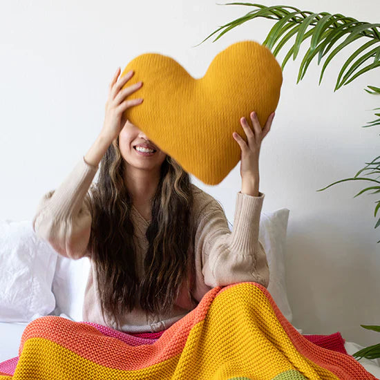 Cuddle buddy organic cotton cushion from Pink Lemonade.