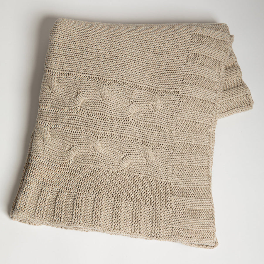 Classic Organic Cotton Throw Blanket