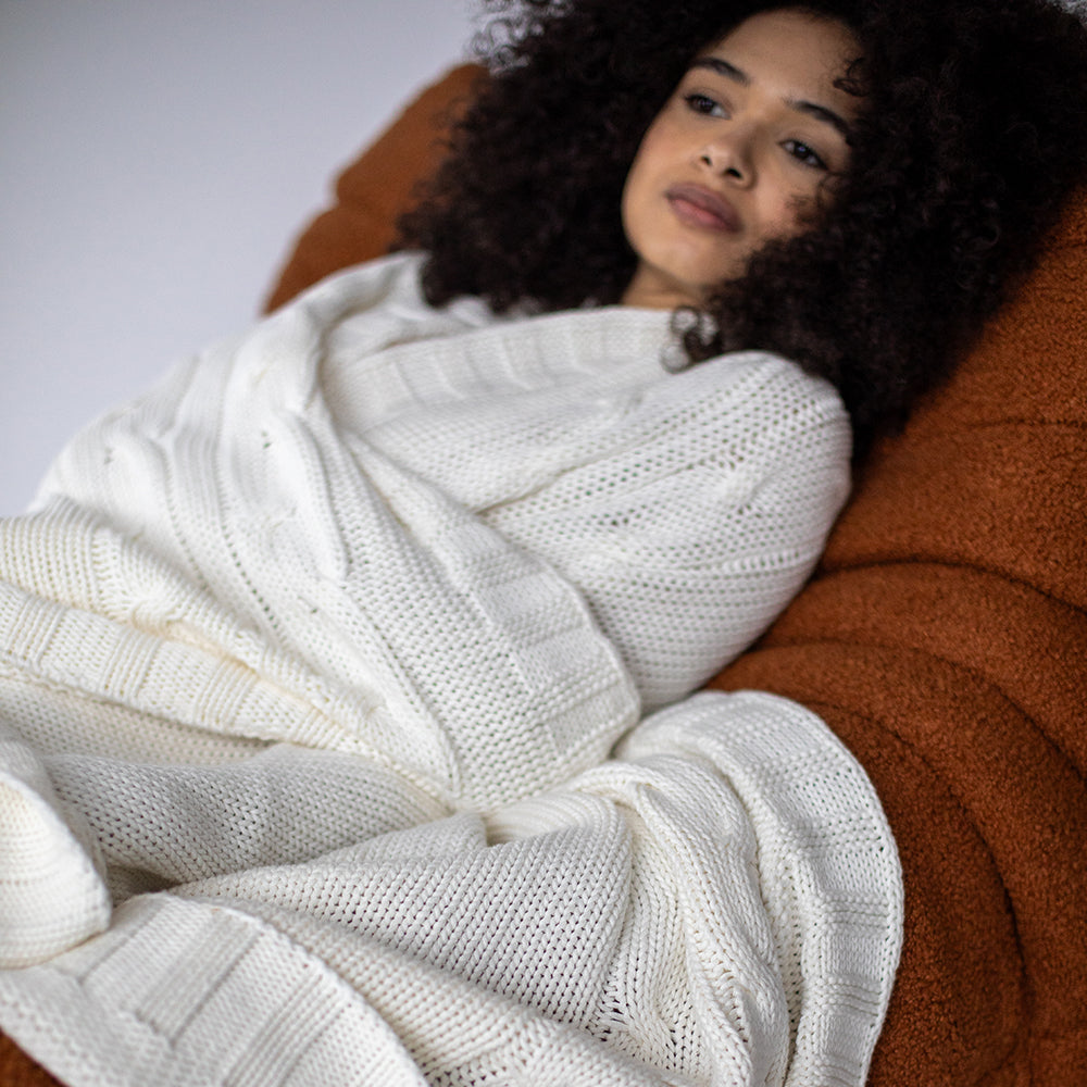 Classic Organic Cotton Throw Blanket