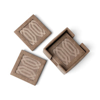 Lehar Vegan Leather Coaster Set