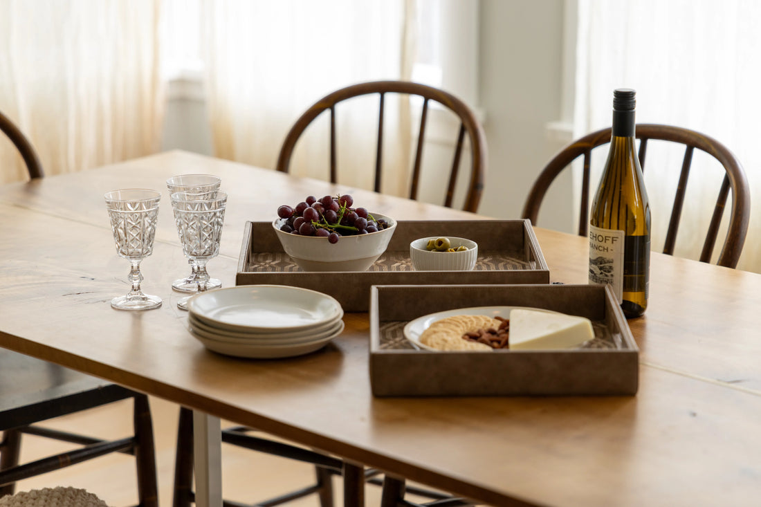 Lehar Vegan Leather Tray - Square