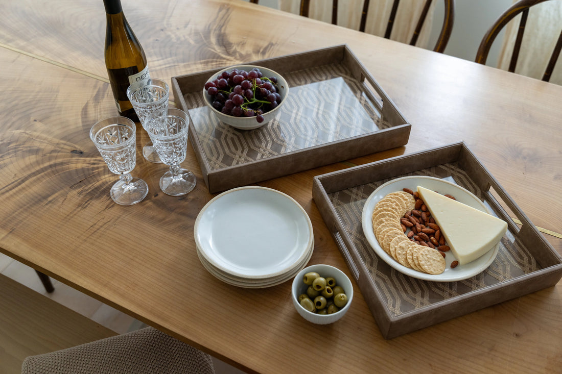 Lehar Vegan Leather Tray - Square