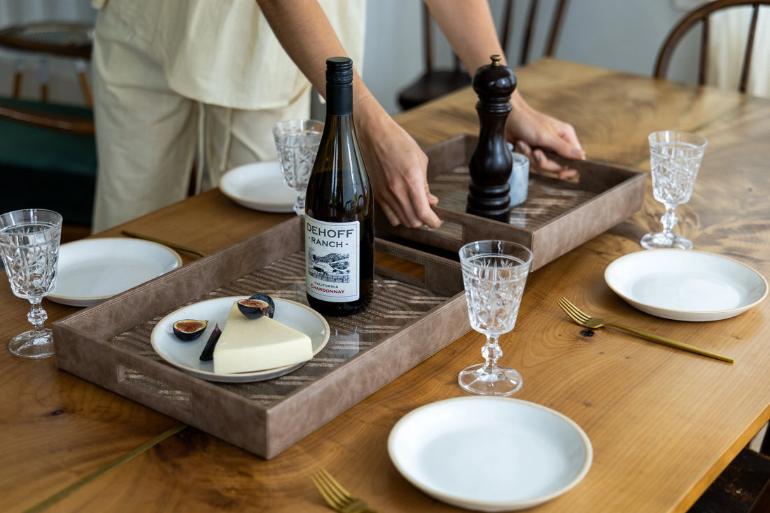 Lehar Vegan Leather Tray - Square