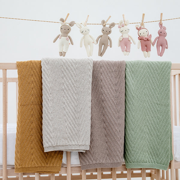 Panache Infant Baby Blanket Bonnet Set - Stone