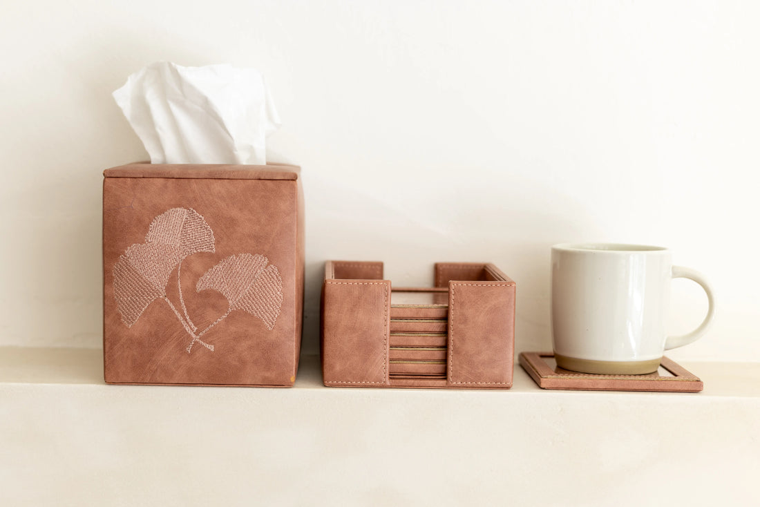 Dal Vegan Leather Coaster Set