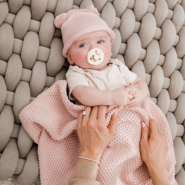 Honey Bee Organic Cotton Baby Blanket and Teddy Lovie Set