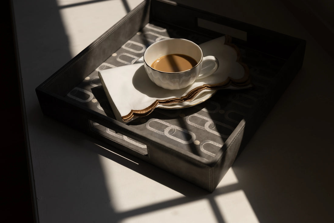 Lasya Vegan Leather Tray - Square