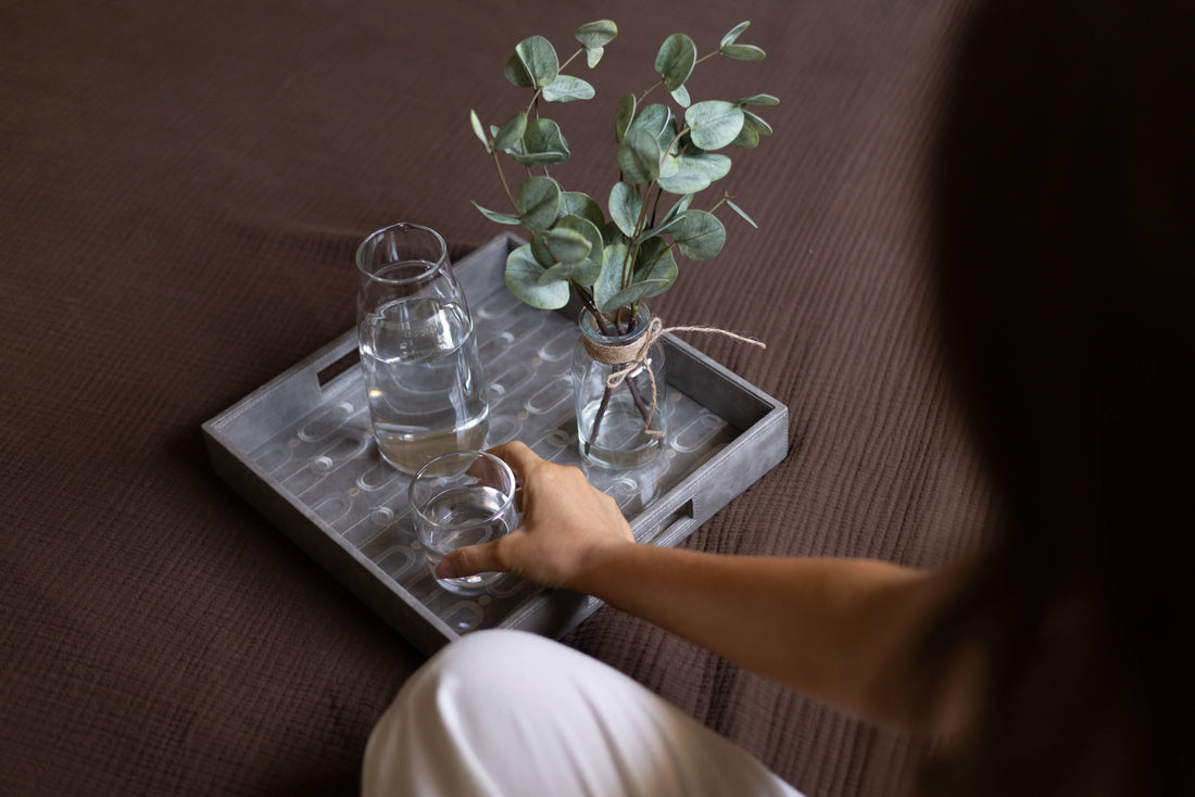 Lasya Vegan Leather Tray - Square
