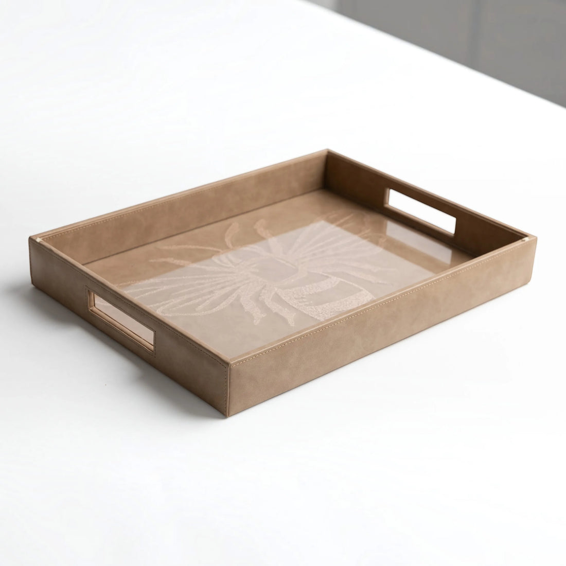 Madhu Vegan Leather Tray - Rectangle