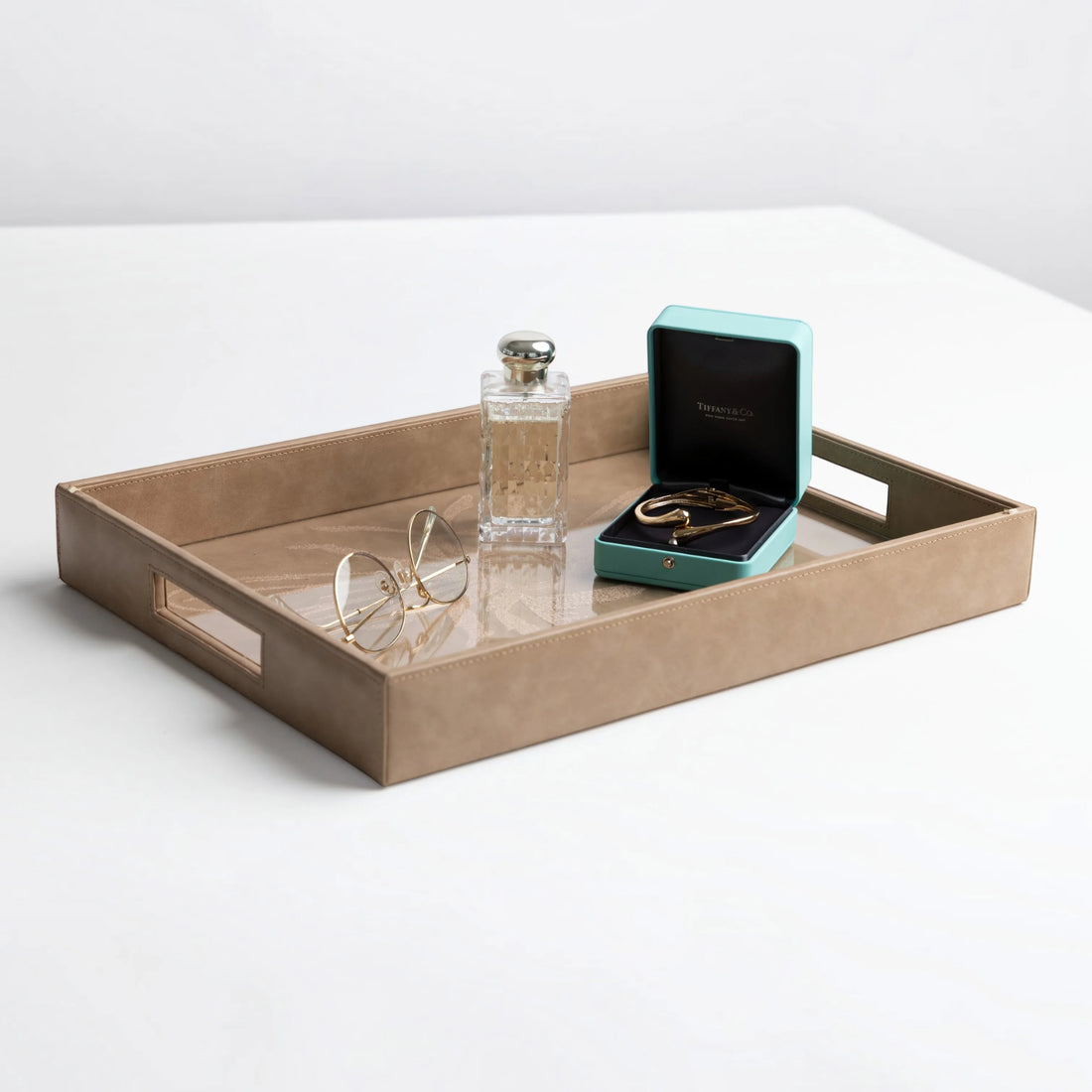 Madhu Vegan Leather Tray - Rectangle