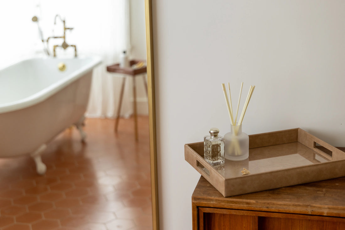 Madhu Vegan Leather Tray - Rectangle