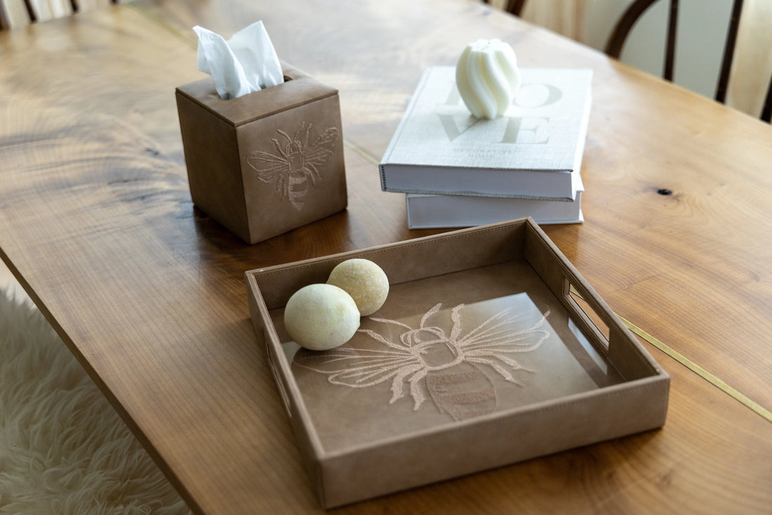 Madhu Vegan Leather Tray - Square