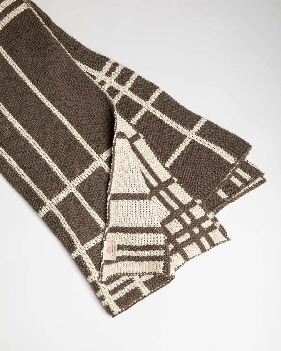 Grid Organic Cotton Throw Blanket