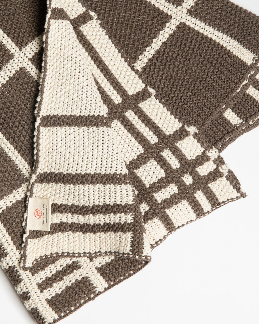 Grid Organic Cotton Throw Blanket