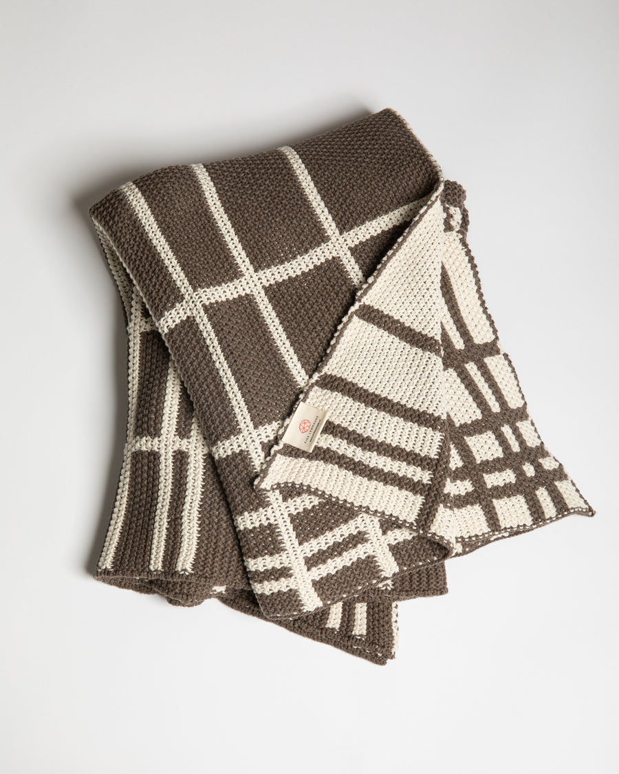 Grid Organic Cotton Throw Blanket