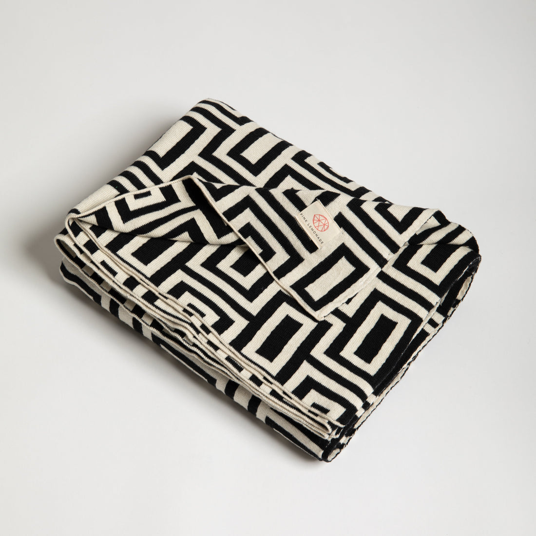 Galaxy Organic Cotton Throw Blanket - Black/Natural