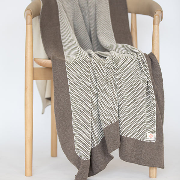 Eka Stipple Organic Cotton Throw Blanket