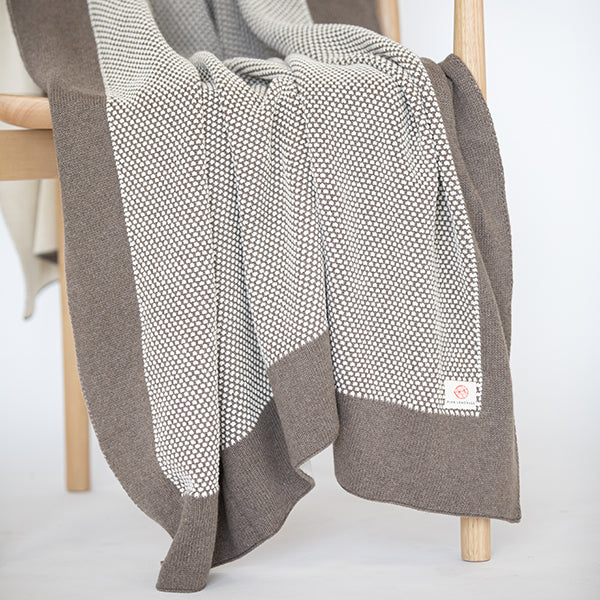 Eka Stipple Organic Cotton Throw Blanket