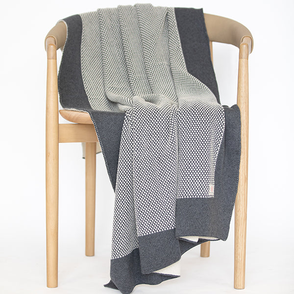 Eka Stipple Organic Cotton Throw Blanket