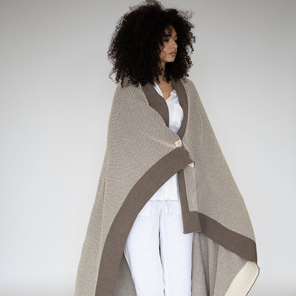 Eka Stipple Organic Cotton Throw Blanket