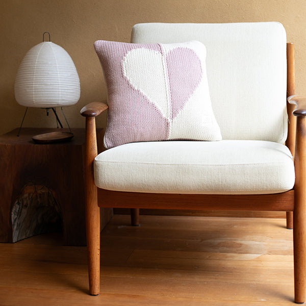 Dual Hearts Organic Cotton Cushion