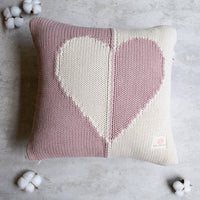Dual Hearts Organic Cotton Cushion
