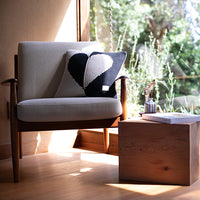 Dual Hearts Organic Cotton Cushion