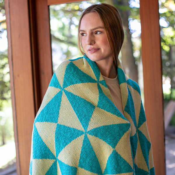 Trikona Organic Cotton Knit Throw Blanket