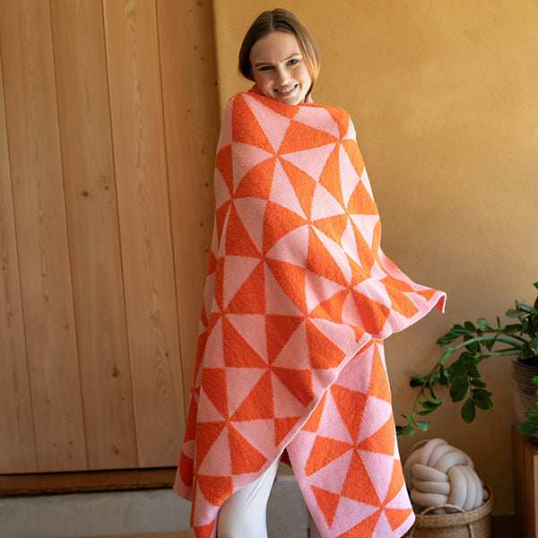 Trikona Organic Cotton Knit Throw Blanket