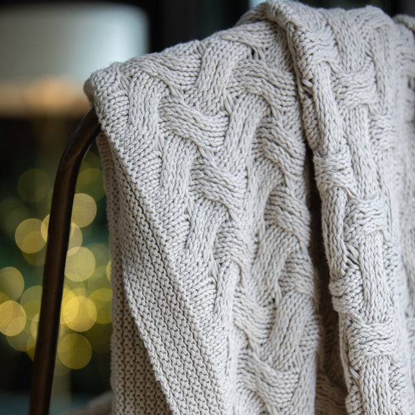Drapa Organic Cotton Knit Throw Blanket