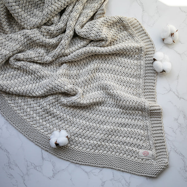Tara Organic Cotton Knit Throw Blanket