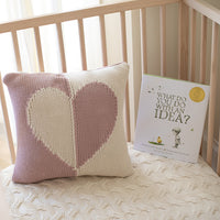 Dual Hearts Organic Cotton Cushion