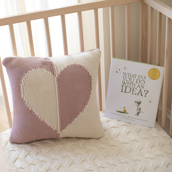 Dual Hearts Organic Cotton Cushion