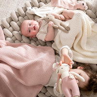 Honey Bee Organic Cotton Baby Blanket and Teddy Lovie Set