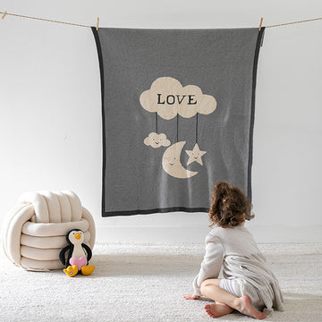 Moon Love Organic Cotton Baby Blanket