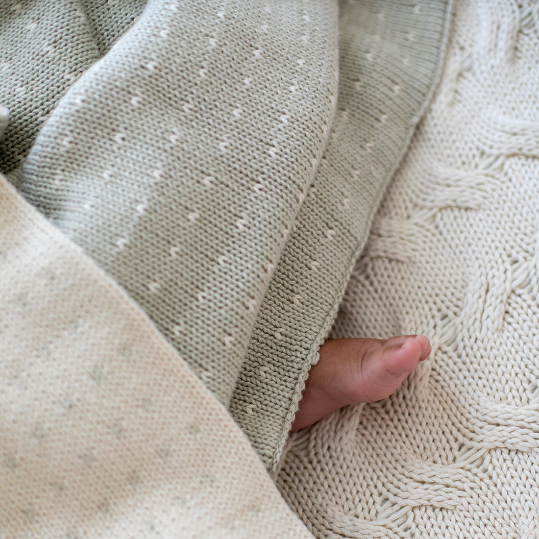 Dainty Dots Organic Cotton Baby Blanket and Lovie Set