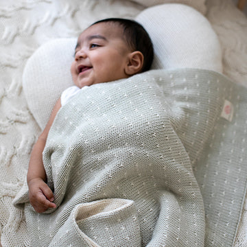 Dainty Dots Organic Cotton Baby Blanket and Lovie Set