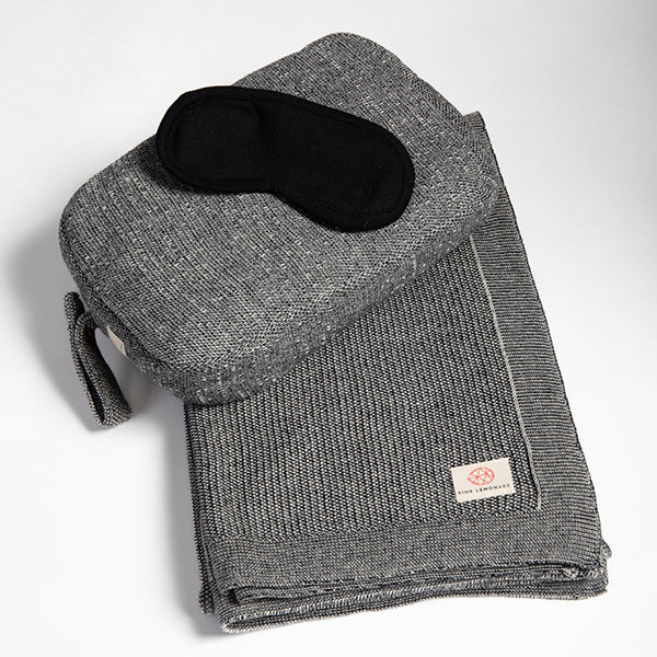 Shades Organic Cotton Travel Blanket and Eye Mask Set