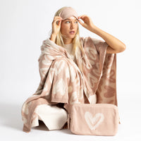 Shabby Hearts Pale Pink Organic Cotton Travel Set