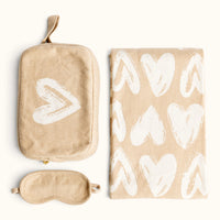 Shabby Hearts Linen Organic Cotton Travel Set