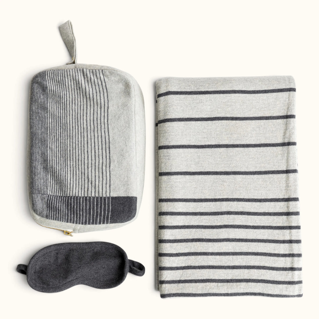 Krama Dark Gray Organic Cotton Travel Set