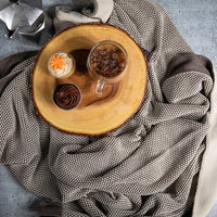 Eka Stipple Organic Cotton Throw Blanket